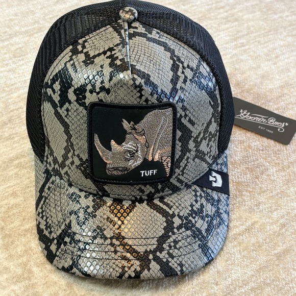 Goorin Bros Farm The Brick Wall Trucker Baseball Cap Mesh Cap Rhino Patch NWT - Picture 1 of 7